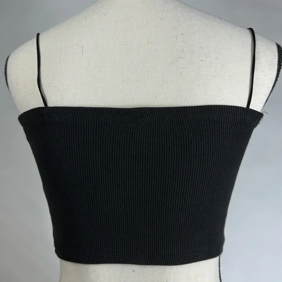 Zara crop tube top with elastic string straps - size M - Picture 3 of 4